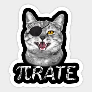 Pi Day Math Science Cat Pirate Sticker